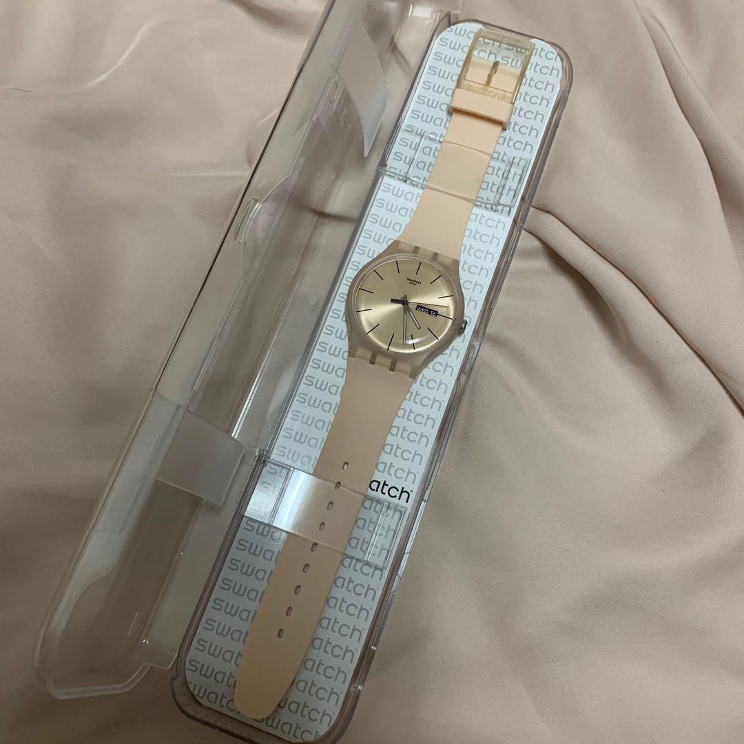 Swatch unisex rose rebel watch sale
