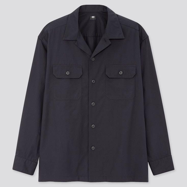 Uniqlo Oversize Workshirt Men S Fashion Clothes Tops On Carousell
