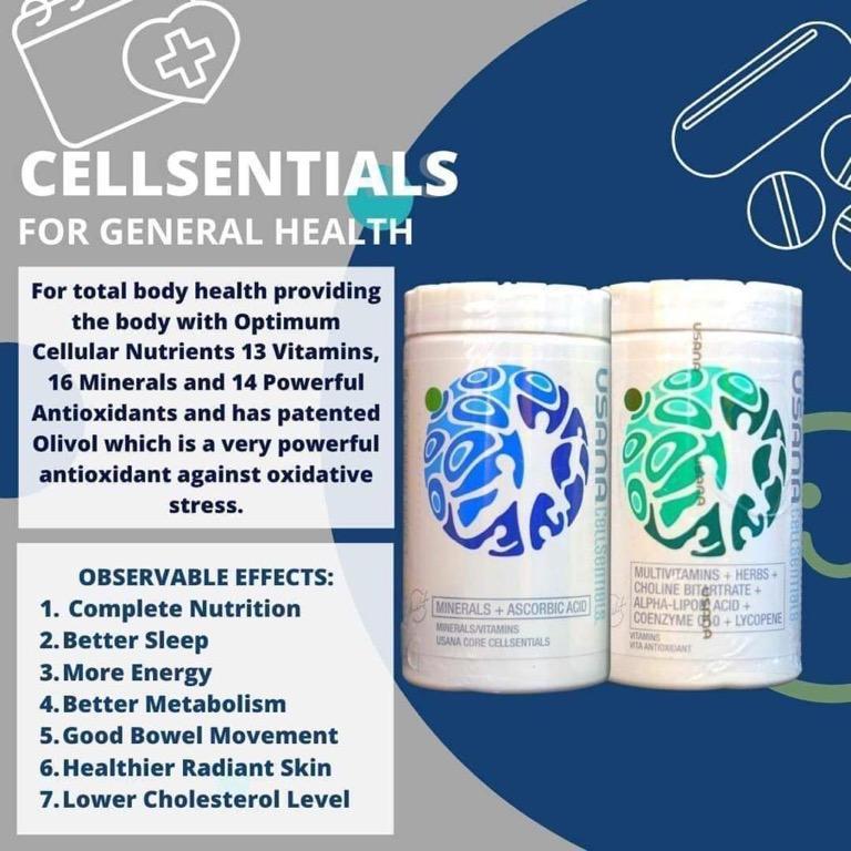 USANA Cellsentials (Core Minerals + Vita-Antioxidant), Health ...
