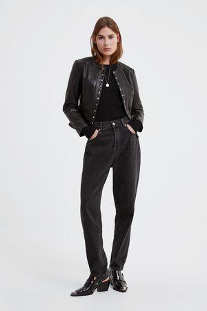 Faux leather buttoned jacket clearance
