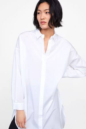 Diskonlebaran Zara oversized white 