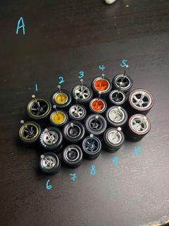 1/64 Rubber/Alloy/ABS Wheels Hot Wheels