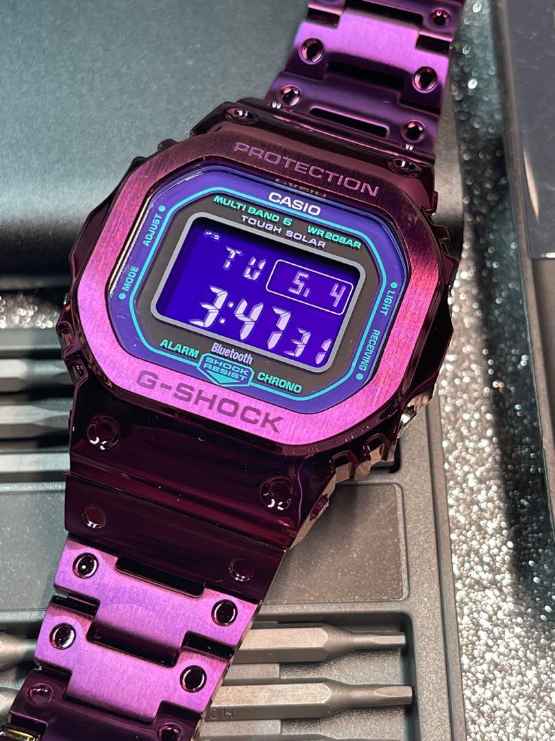 Purple sales metal watch