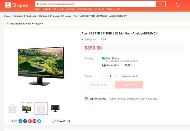 Acer KA271 Bbid 27'' Monitor, Computers 