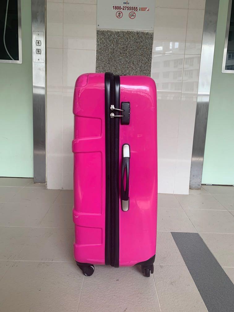 Hot pink american tourister luggage store