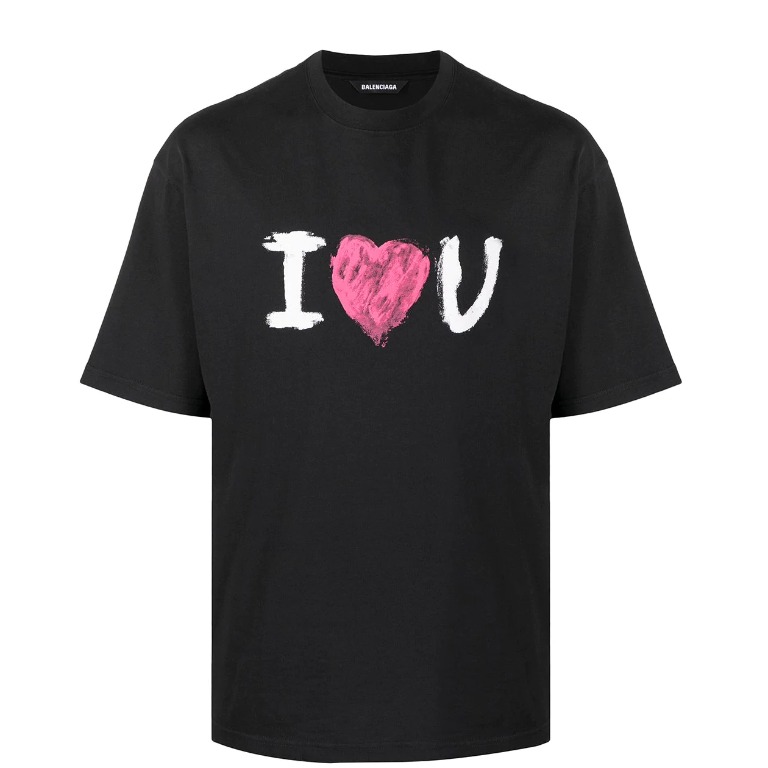 balenciaga heart tee