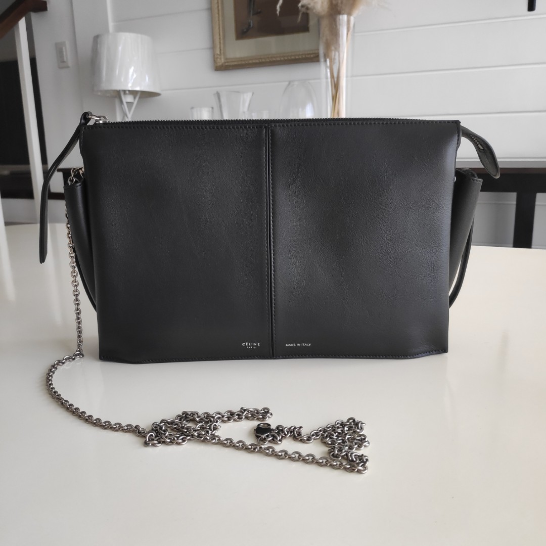 Celine Tri fold Trifold Clutch on Chain