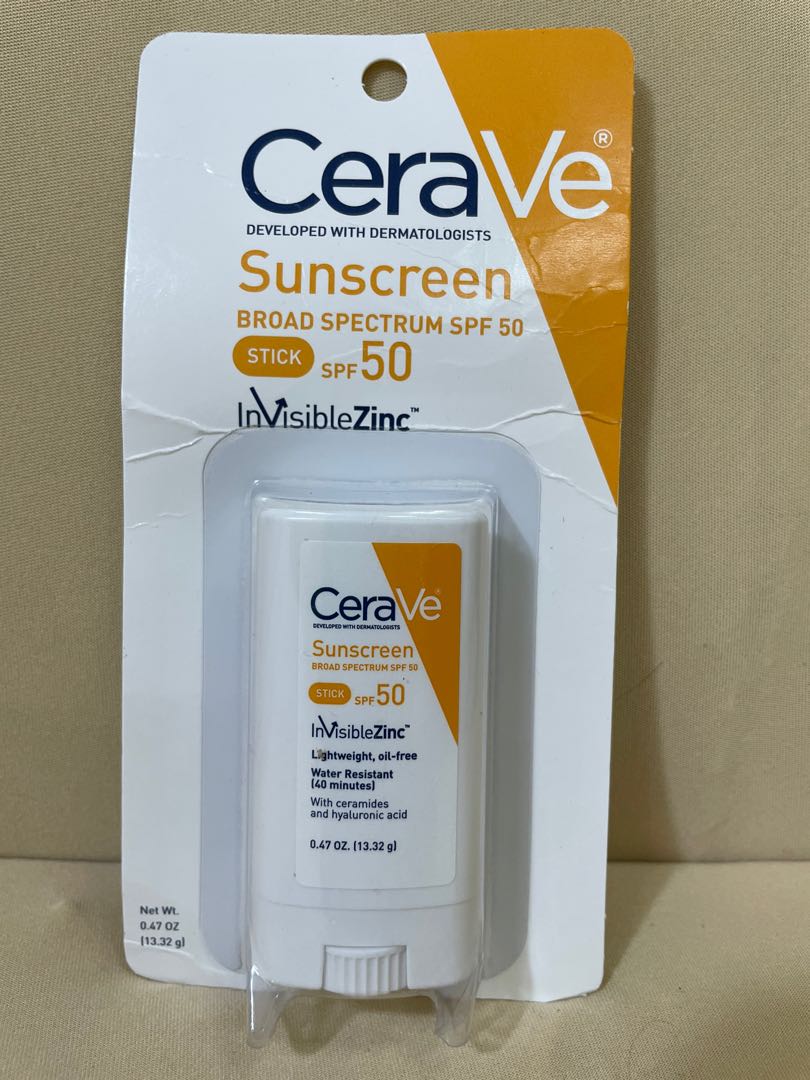 Cerave SPF50 sunscreen water resistance stick, 美容＆化妝品, 健康及美容 皮膚護理, 面部