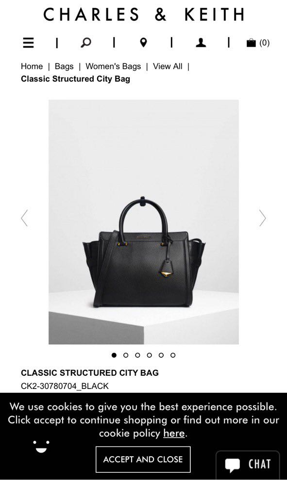 Charles and keith classic structured city bag hot sale