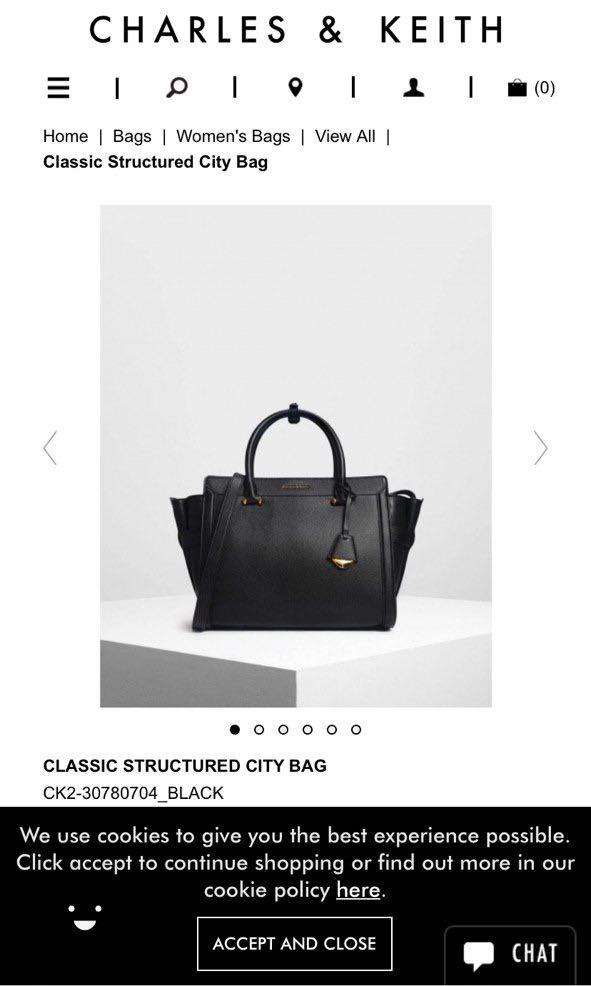 Charles and keith hotsell classic structured city bag