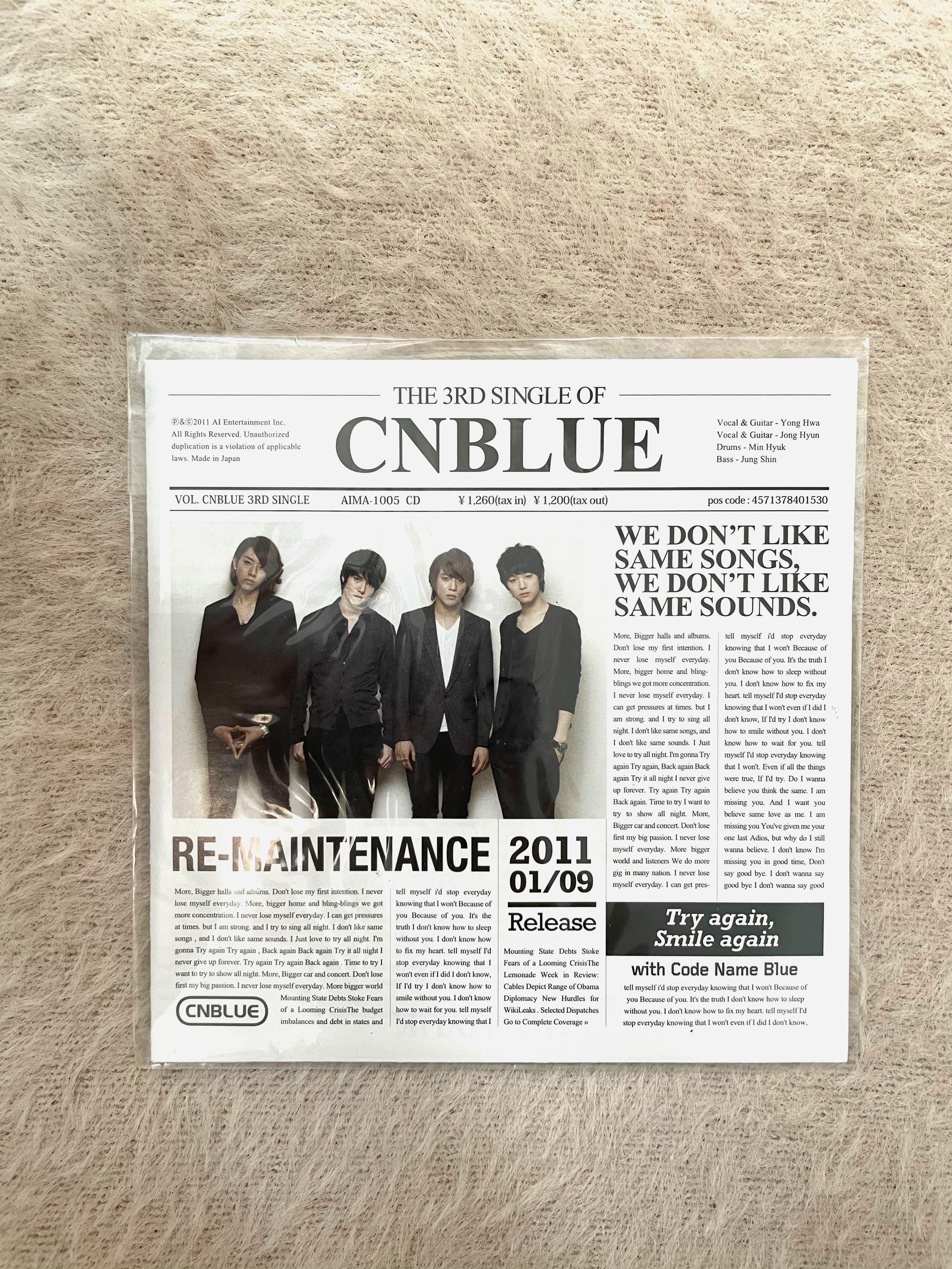 🌟CNBLUE Re-Maintenance日本單曲專輯❗️Boice必買🌟, 興趣及遊戲