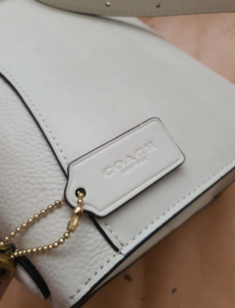 Coach Tabby Top Handle 20 (Chalk White), Fesyen Wanita, Tas & Dompet di Carousell