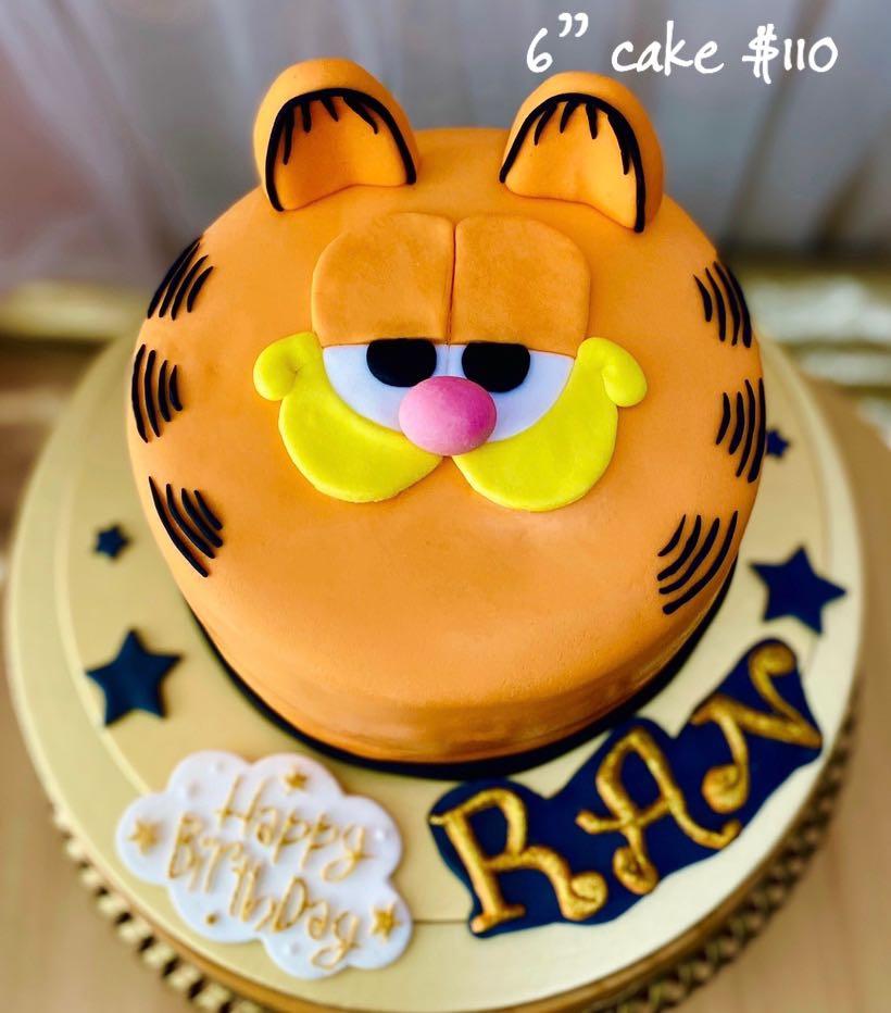 Customised sculpted fondant cake (passport, new citizen, French fries, little baby bum star, totoro, Donald Duck, beetle, super Mario, Garfield cake), Food & Drinks, Homemade Bakes on Carousell