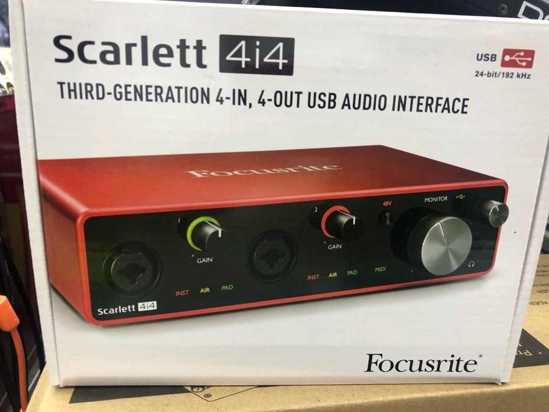 Focusrite Scarlett 4i4 Gen3 Audio Interface, Audio, Soundbars, Speakers   Amplifiers on Carousell