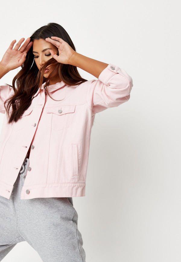 Forever 21 pink denim jacket hotsell