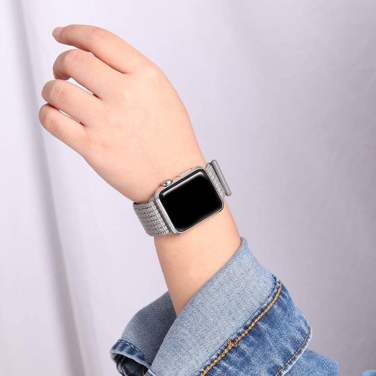 FreeDelivery HILIMNY Soft Nylon Band For Apple Watch 40mm Spruce Fog Mobile Phones Gadgets Wearables Smart Watches on Carousell
