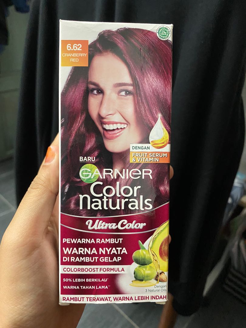 Garnier Hair Colour Cranberry Red, Beauty & Personal Care, Hair on Carousell