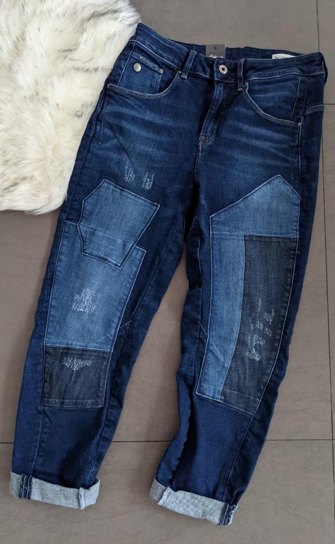 G star patchwork jeans top