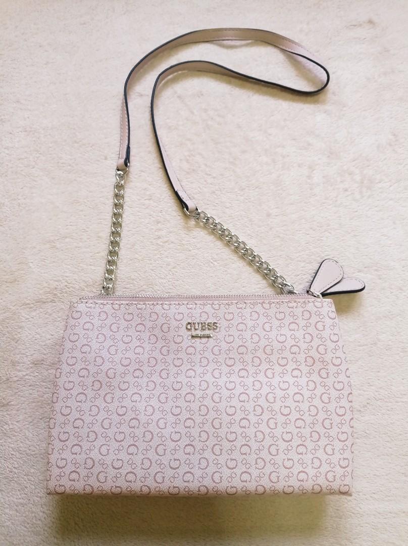 guess double zip sling bag