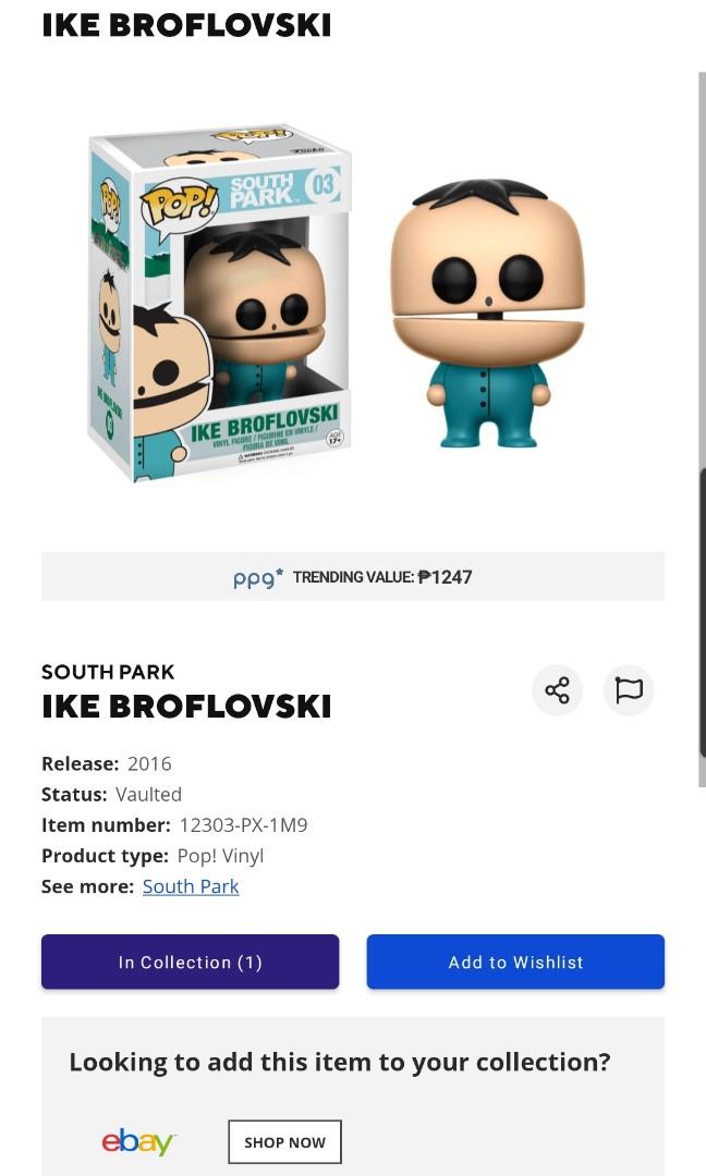 FUNKO POP SOUTH PARK IKE BROFLOVSKI 03 vaulted