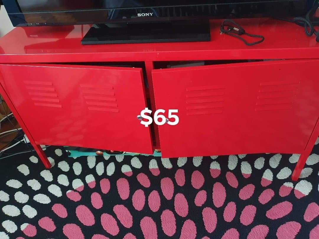 Ikea Red Metal Furniture & Home Living, Furniture, Shelves