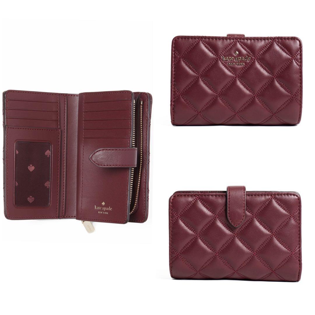 Kate spade wallet new arrivals burgundy