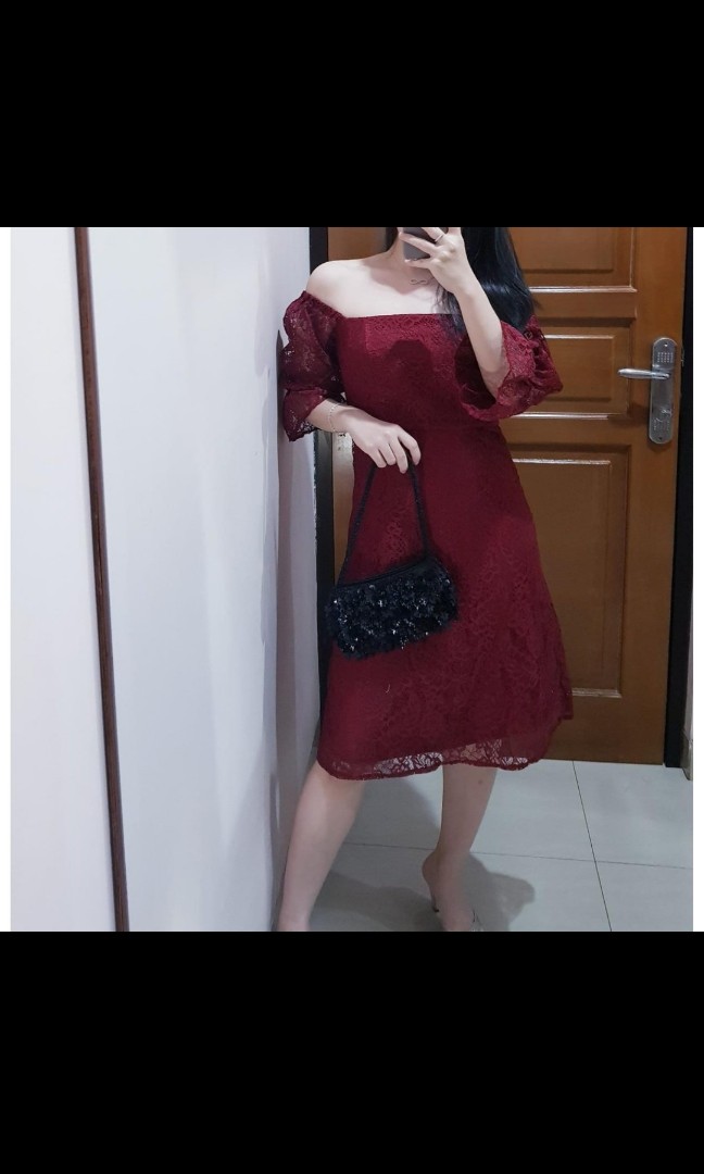 LACE SABRINA BROKAT DRESS