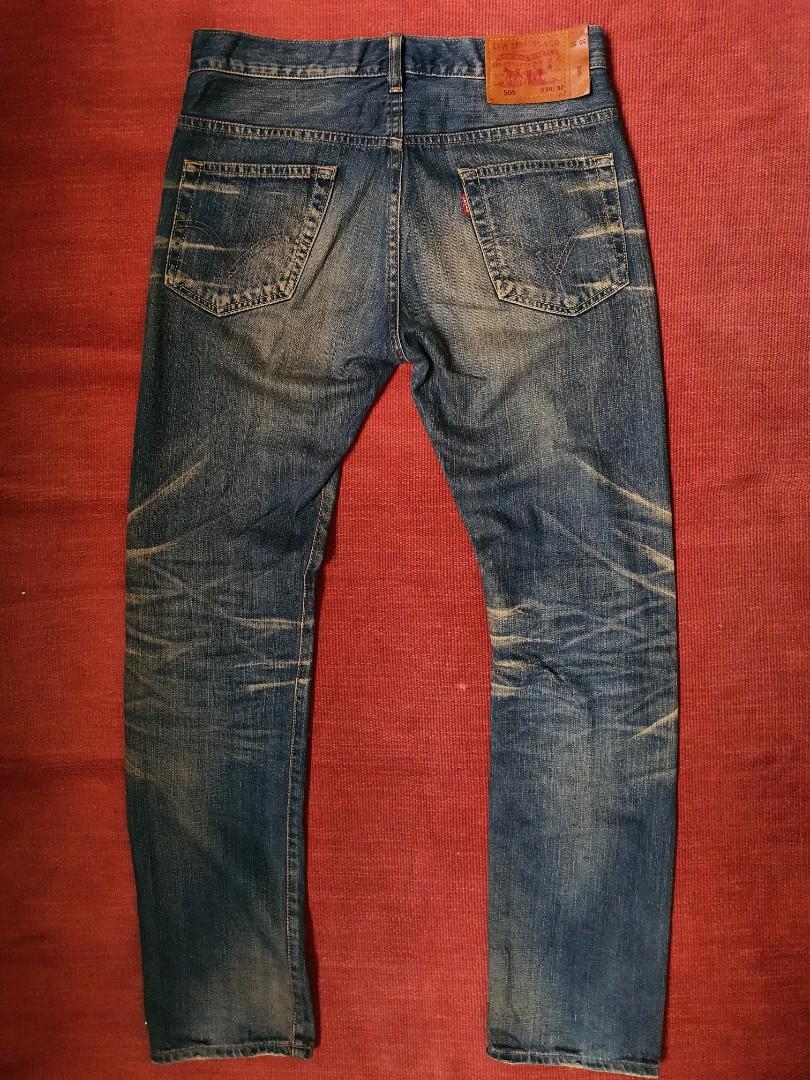 Levis 505 raw denim new arrivals