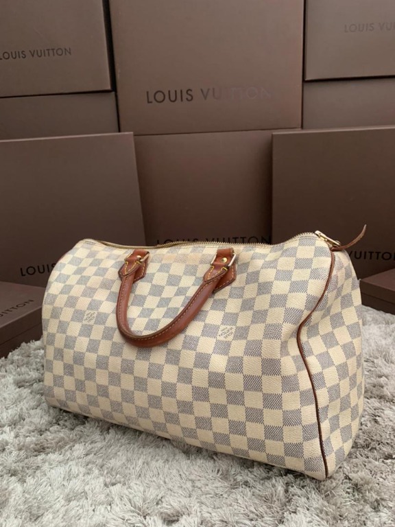 LV SPEEDY 35 DAMIER AZUR, Women's Fashion, Bags & Wallets, Purses