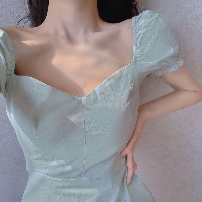 Mint green puffed sleeve dress (Category: Dresses) located in Cebu City. Submitted by trinating (Listing ID 1086074261, Image 3). Description: Size XS or US size 2 Very nice fit, but got to use it only once. RFS: wont fit anymore Pickup: ESDI Magallanes Cebu City (M-F office hours only) Pickup: Avalon Condominium Cebu City Meetup: Ayala Center Cebu delivery: grabdelivery (shouldered by buyer) you may book your own preferred delivery service MOP: 