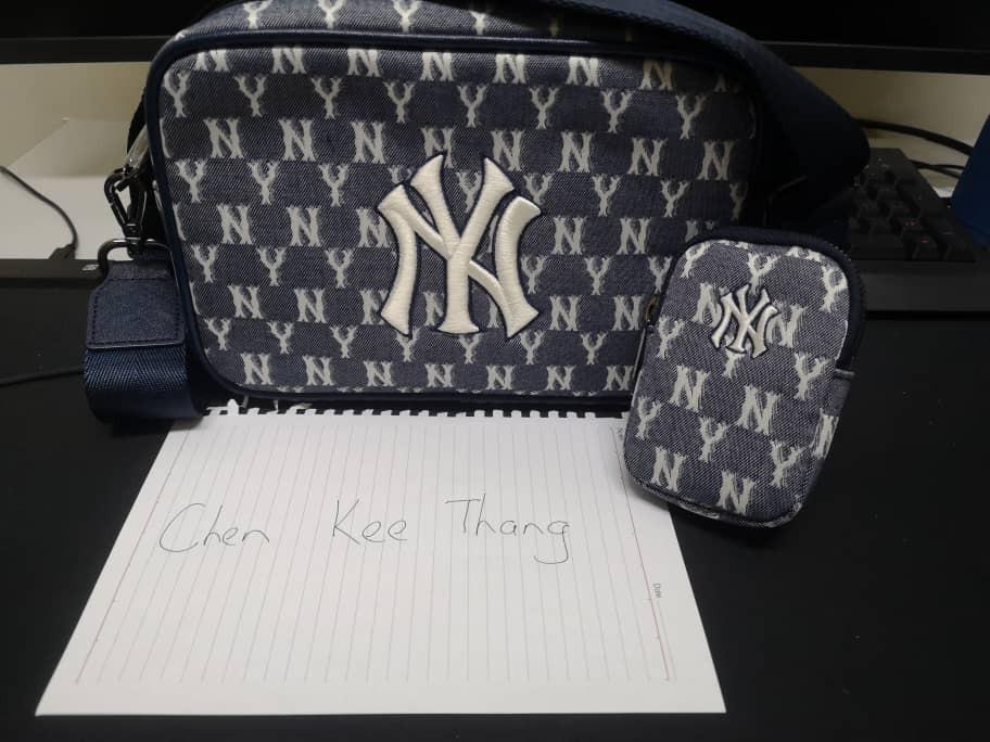 MLB Jacquard Monogram Cross Bag NY, Luxury, Bags & Wallets on 