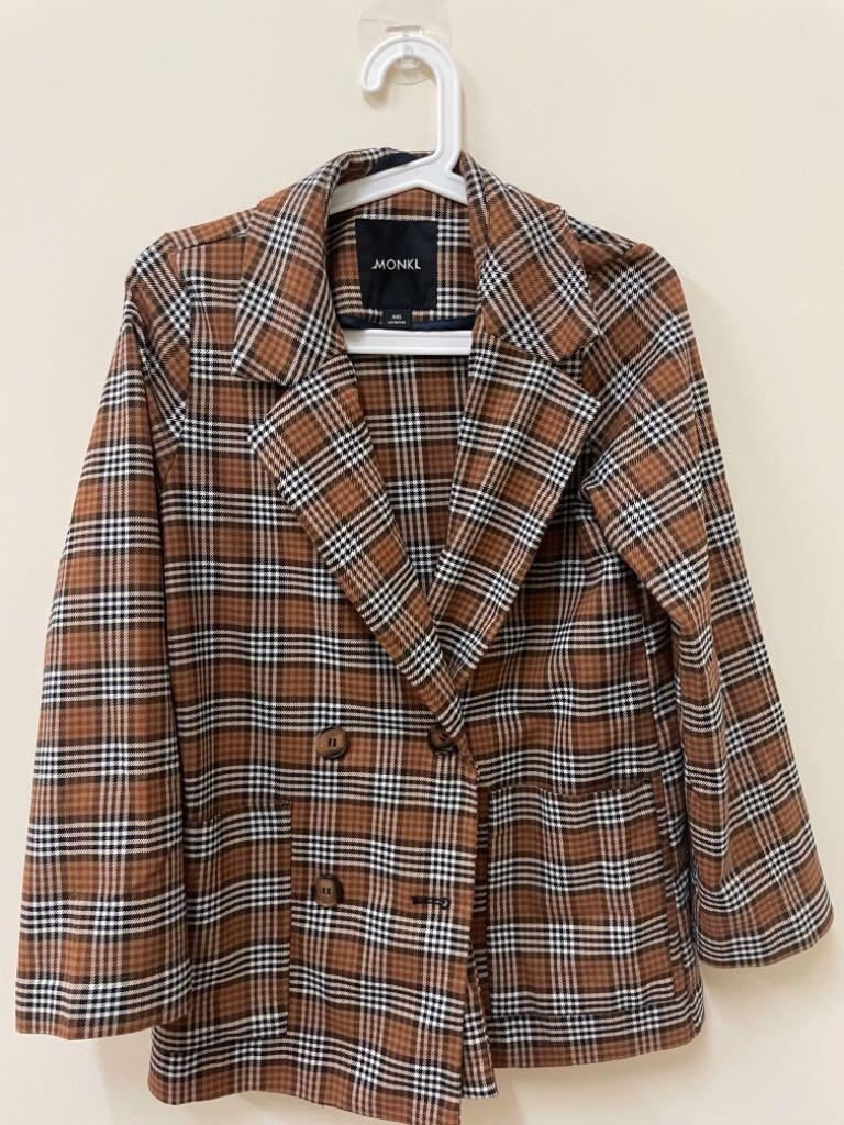 Monki plaid jacket deals