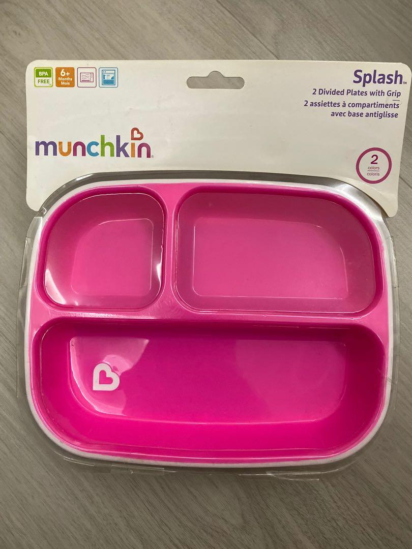 Munchkin Baby Toddler Feeding Dishes Food Weaning Bowls Plates Splash 2Pk