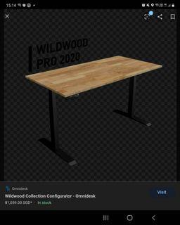 Omnidesk Pro wildwood standing table
