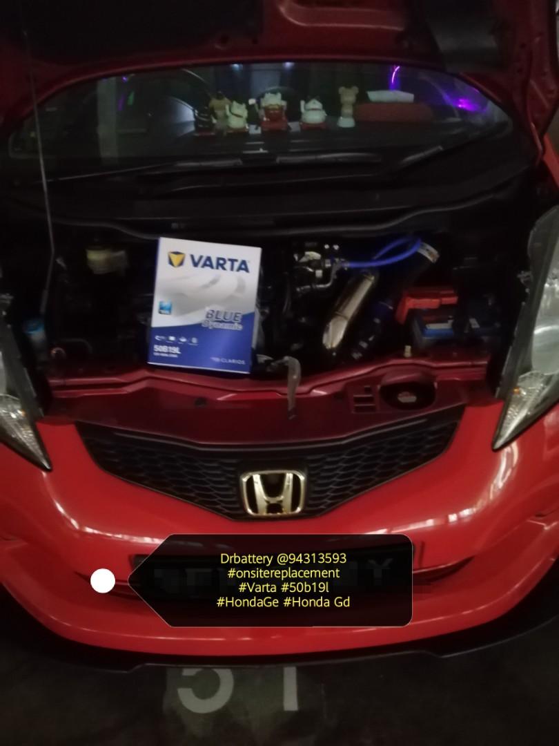 Onsite battery replacement24hours Honda FIT varta 50b19l battery 