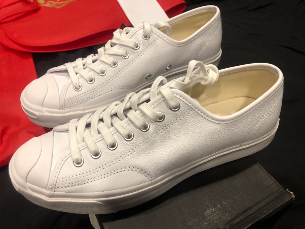 Original Converse Jack Purcell Foundational Leather All White Men s Fashion Footwear Sneakers on Carousell