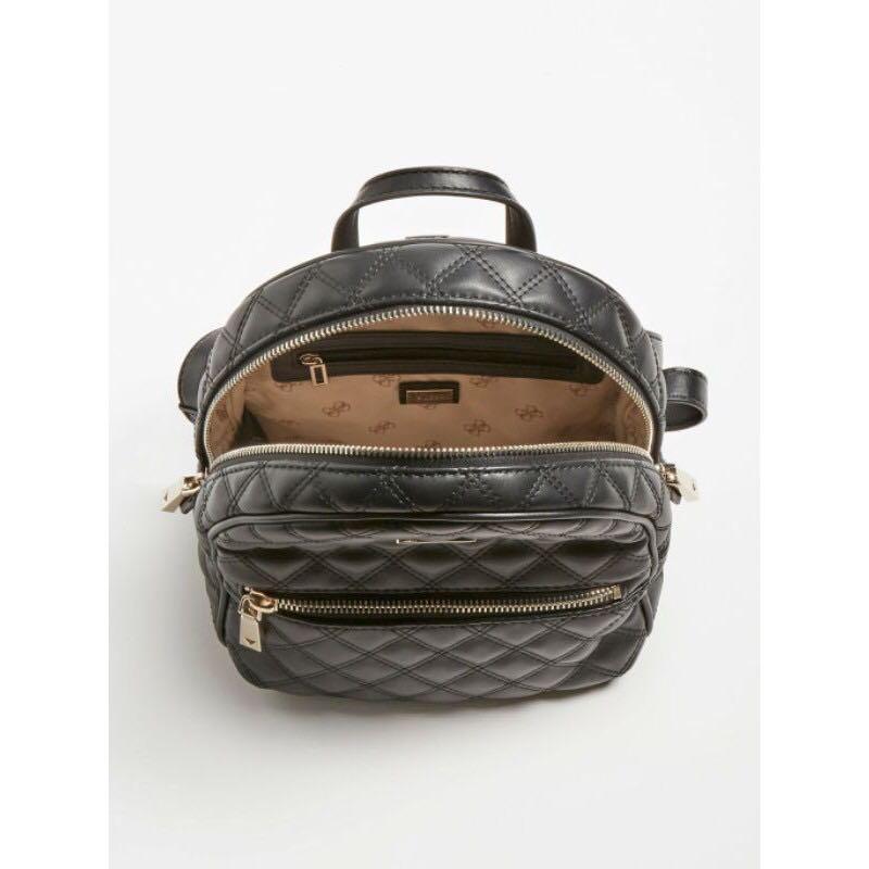 black mini backpack guess