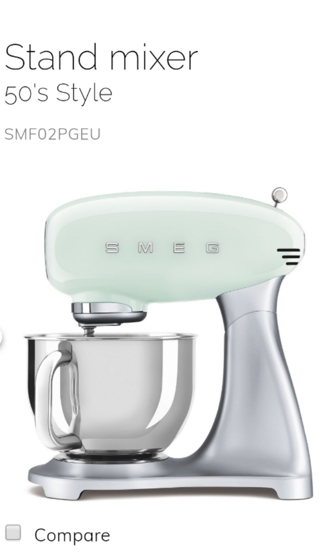 Smeg Mixer Mint Green, TV & Home Appliances, Kitchen Appliances, Hand