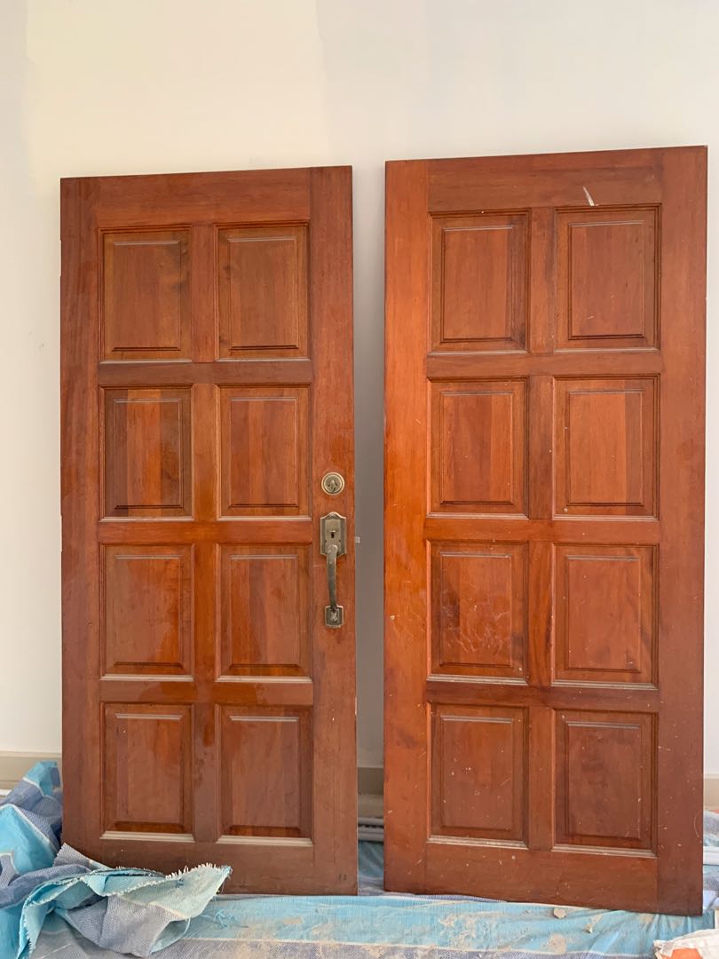 Solid Nyatoh Double Door French Design Home Furniture Others On Carousell Solid Nyatoh Double Door French Design Home Furniture Others On Carousell