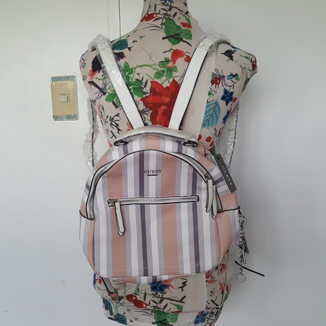 Guess striped backpack online