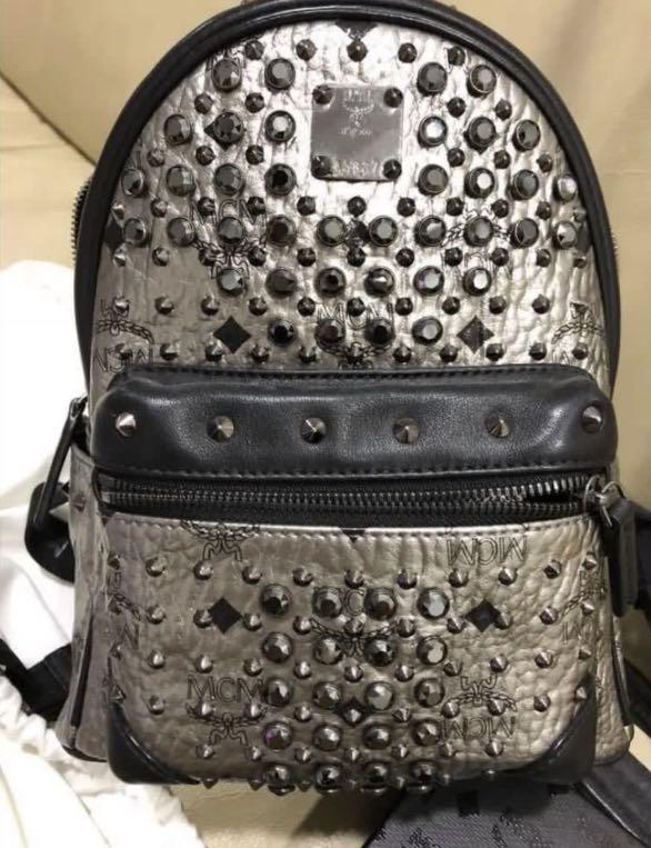 Super Pretty MCM Limited Edition Gun metal Backpack