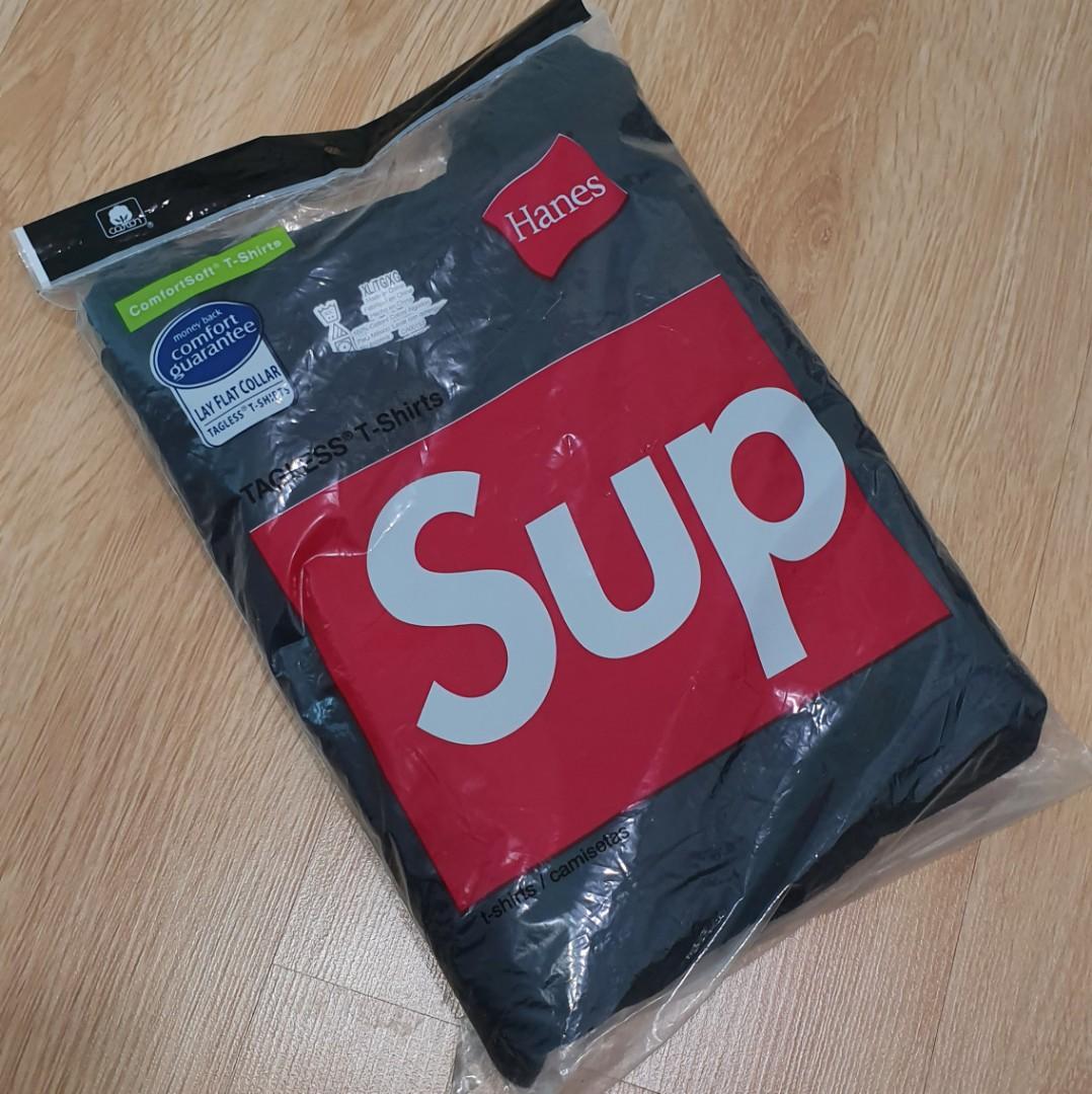 Supreme hanes clearance tee black