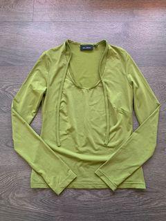 Talula Aritzia Size Small Green Long Sleeve Top