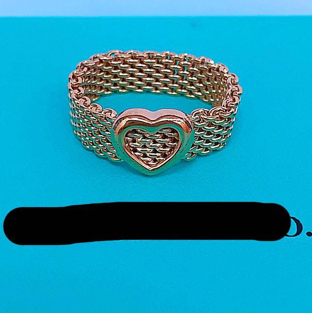 Tiffany\u0026Co Somerset Mesh Heart Ring 