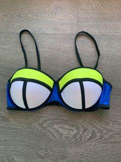 Triangl Lookalike Blue White Swim Top