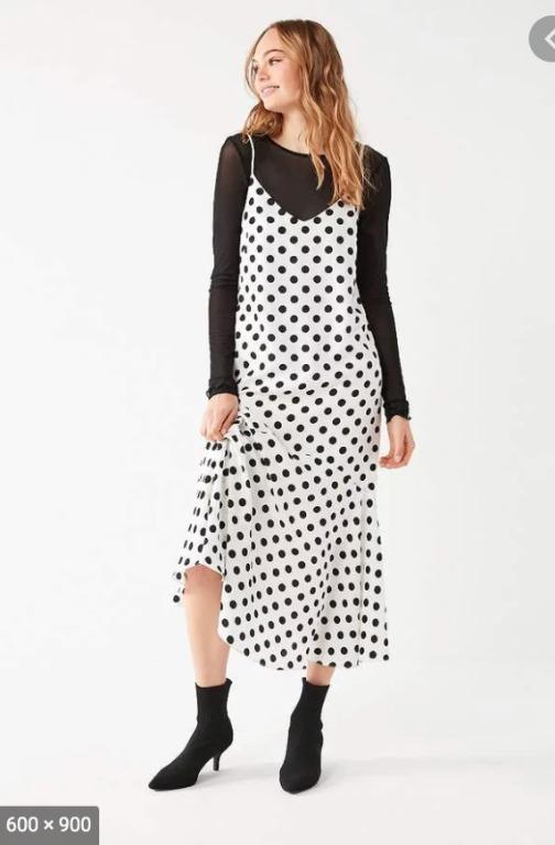 Urban outfitters polka dot midi dress top