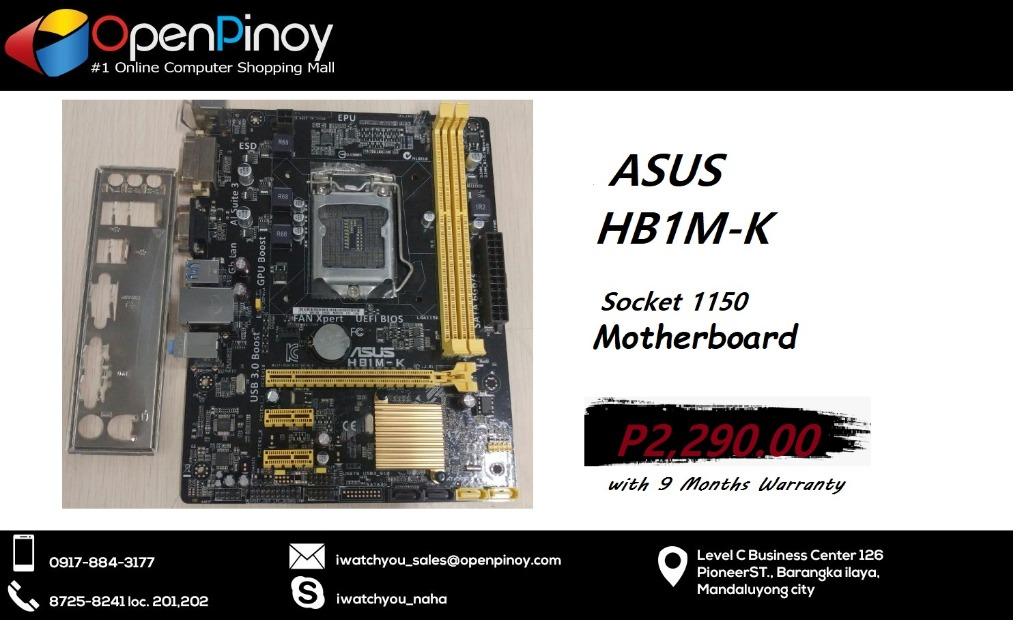 Used ASUS HB1M-K Socket 1150 Motherboard H81 chipset (for 4th Gen ...