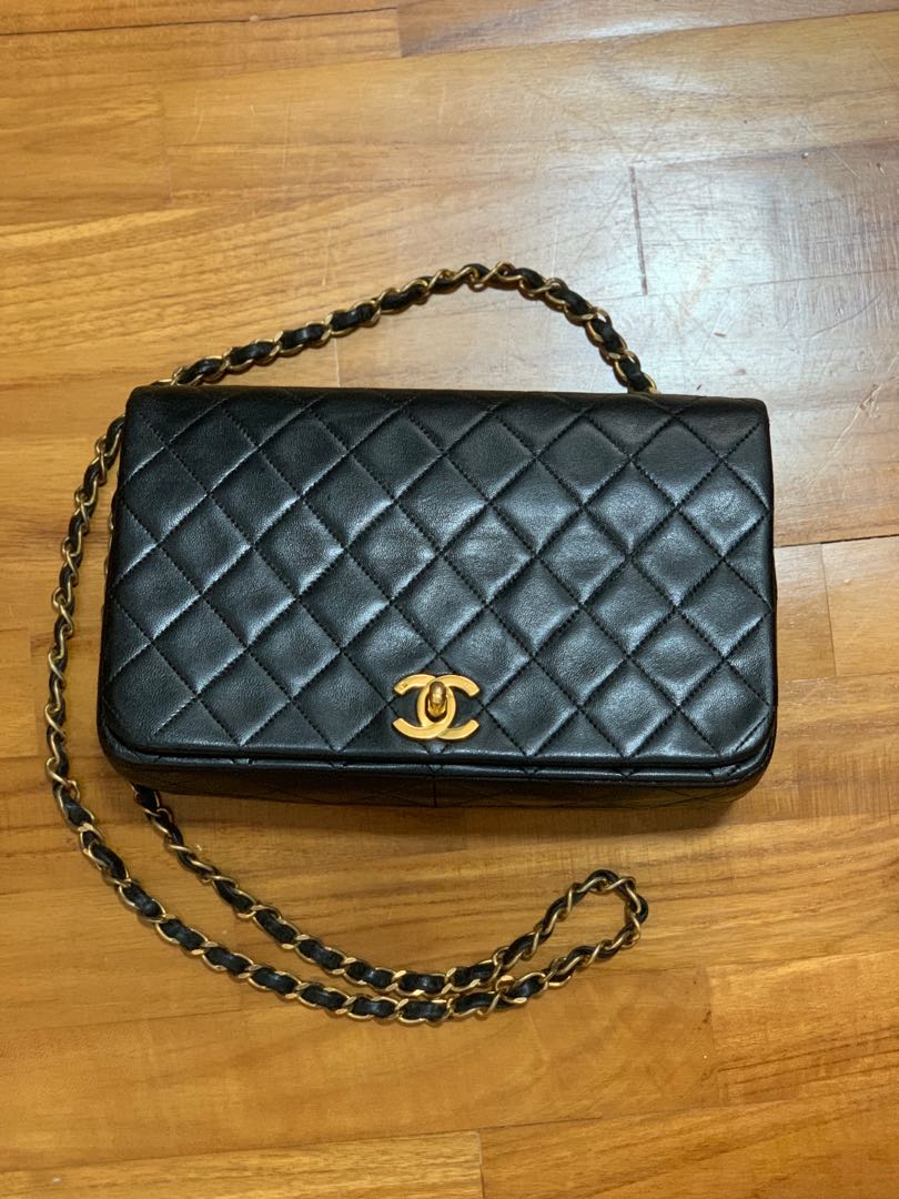 Vintage Chanel full flap bag 23cm, Luxury, Bags & Wallets, Handbags on ...