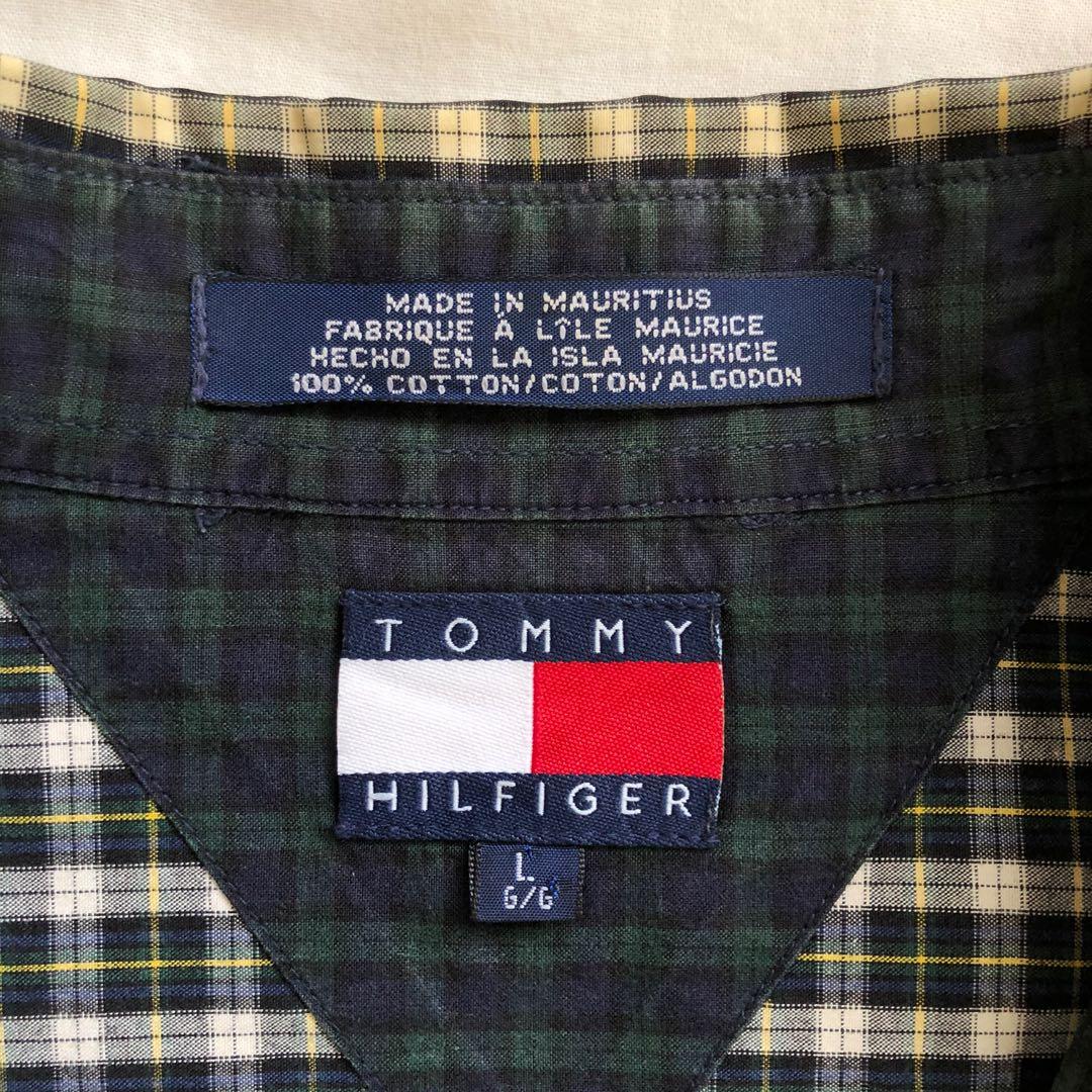 Vintage Timmy Hilfiger Checkered Plaid Flannel Shirt, Men's Fashion ...