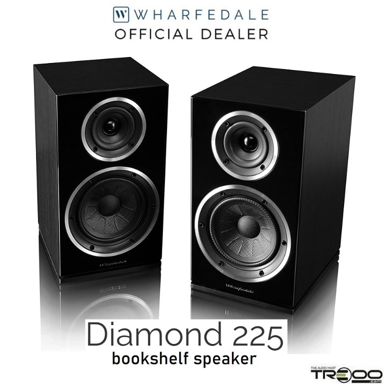 Wharfedale Diamond 225 2Way Passive Bookshelf Speakers, Audio